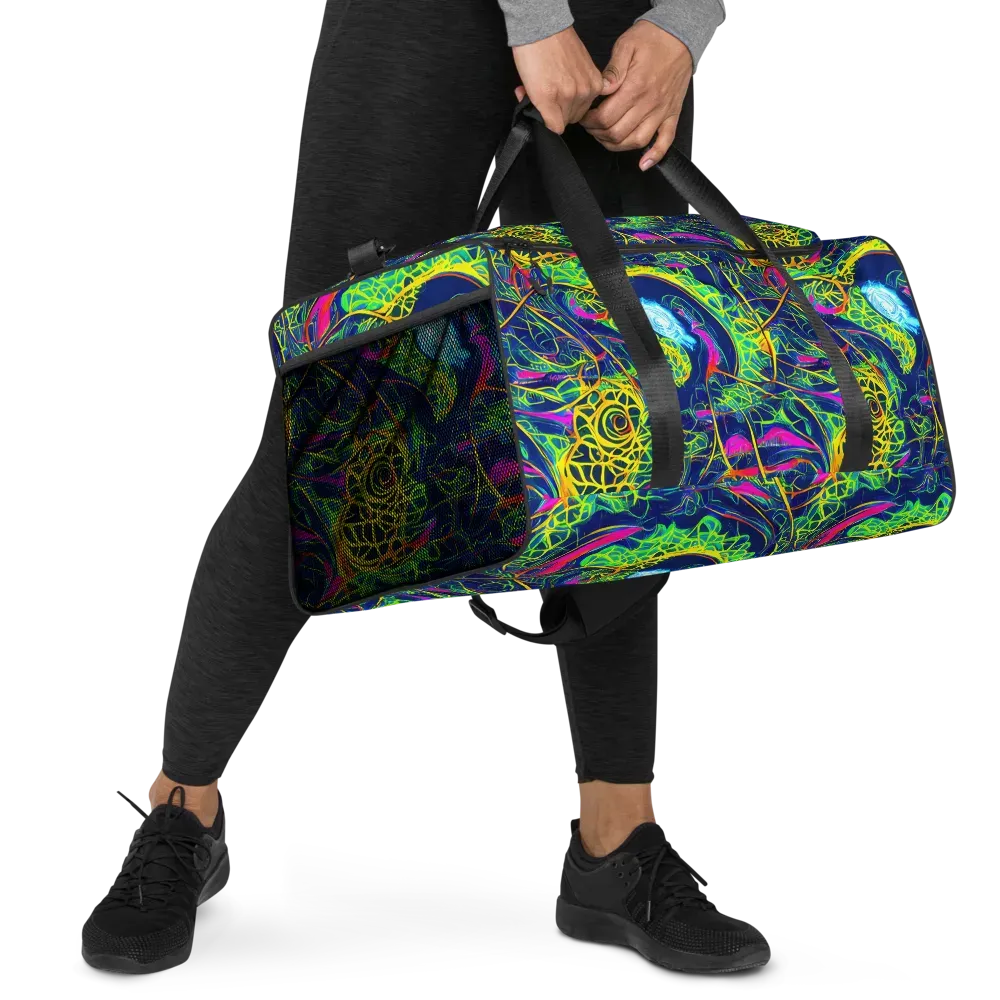 Psychedelic Thicket on Duffle Bag — Right Front