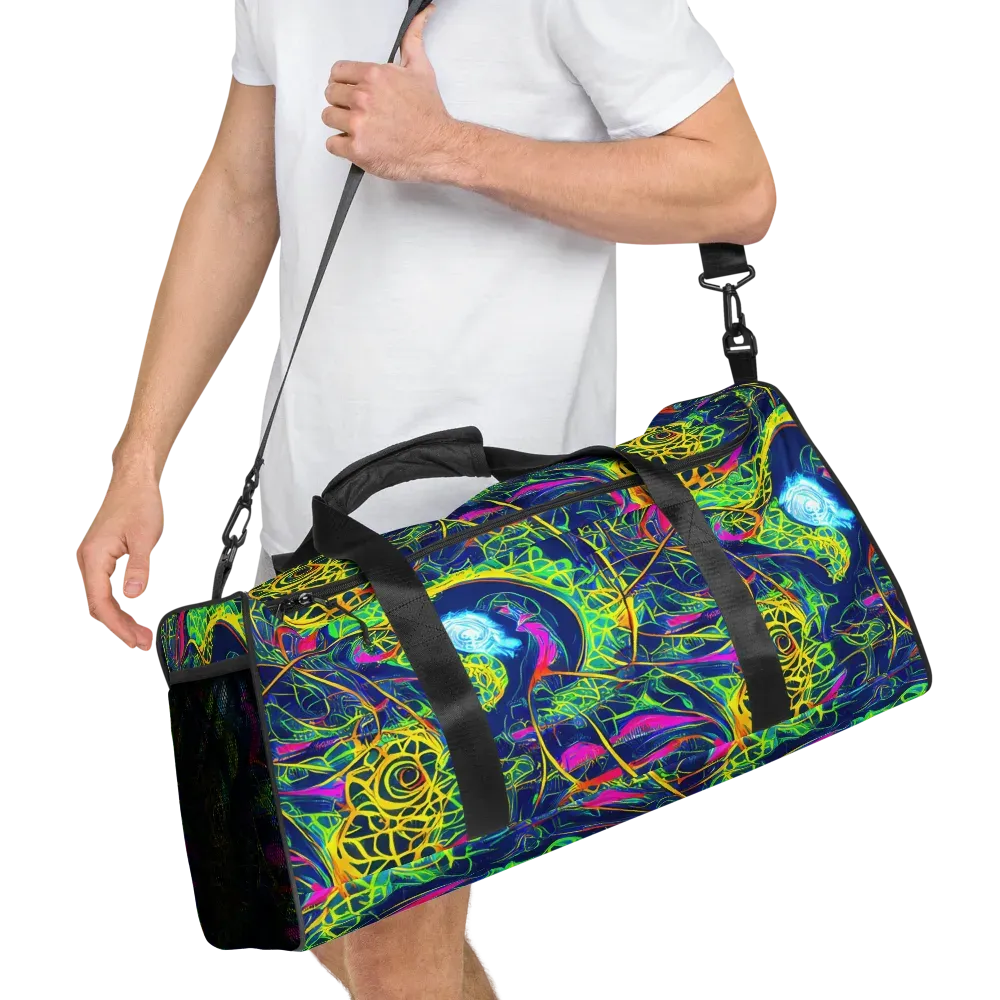 Psychedelic Thicket on Duffle Bag — Right Front