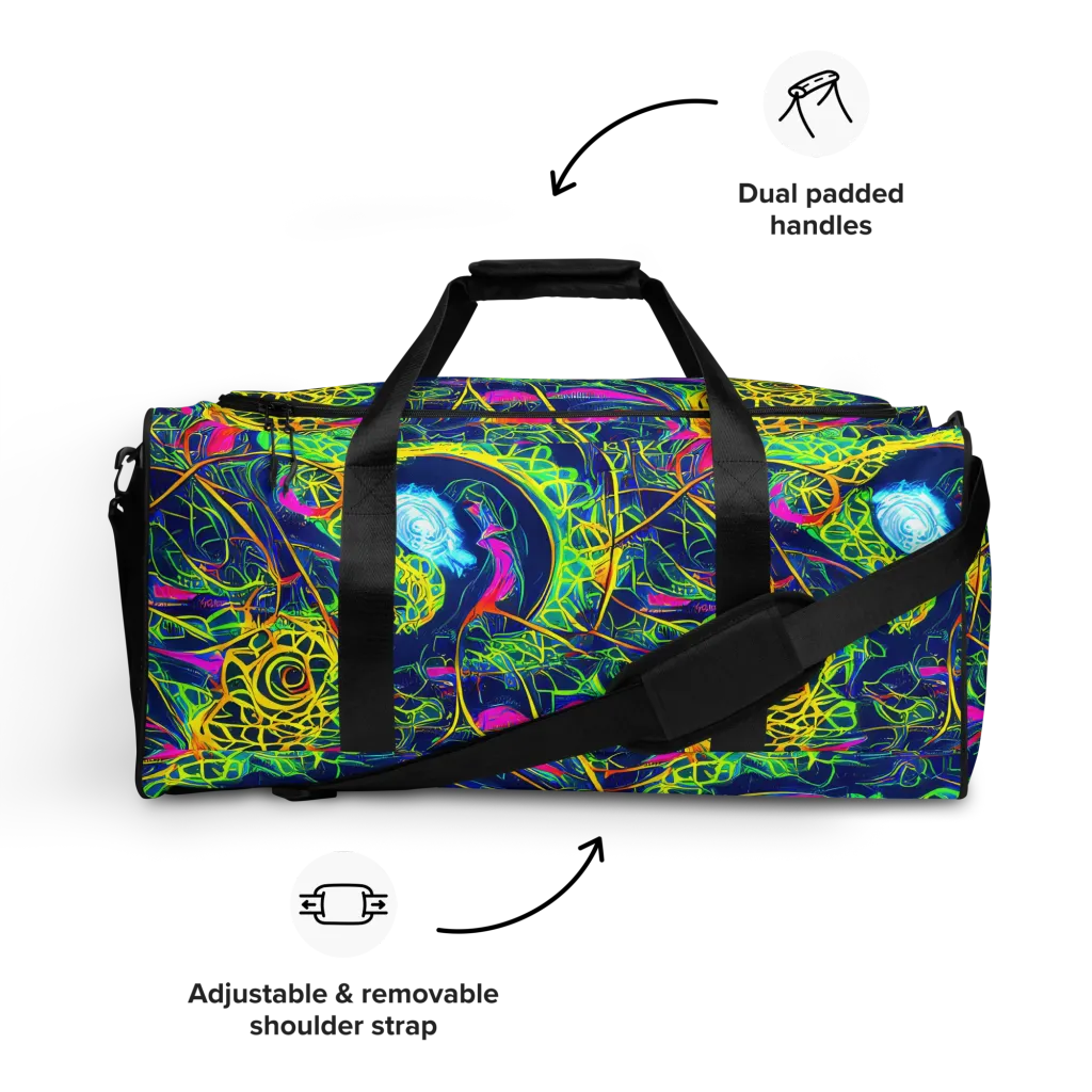 Psychedelic Thicket on Duffle Bag — Front
