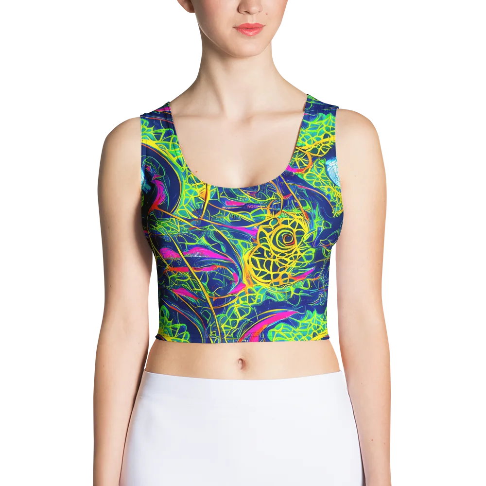 Psychedelic Thicket on Crop Top — Front