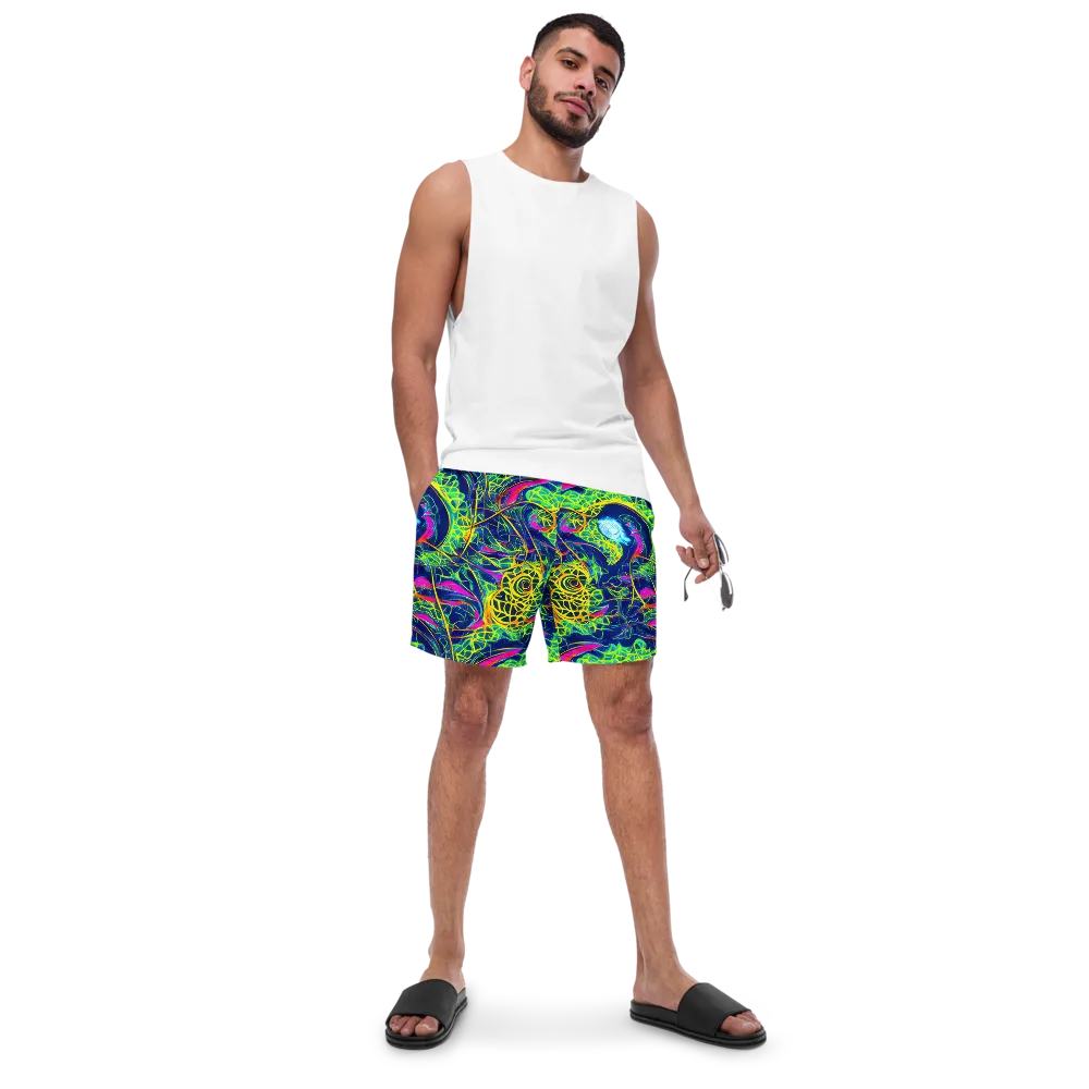 Psychedelic Thicket on Swim Trunks — Front