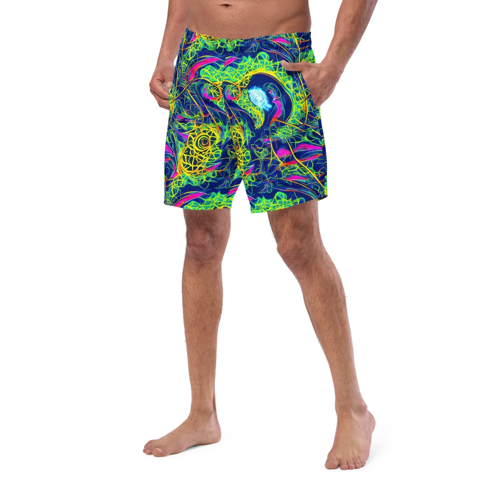Psychedelic Thicket on Swim Trunks — Left Front