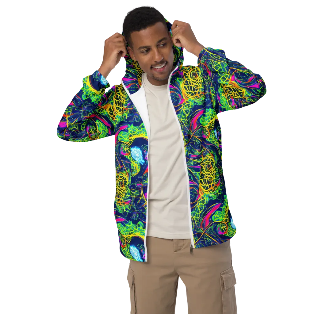 Psychedelic Thicket on Men's Windbreaker — Front