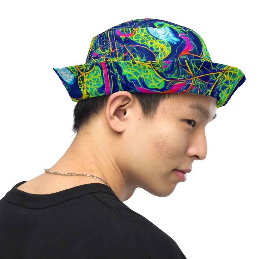 Psychedelic Thicket on Reversible Bucket Hat — Right Outside