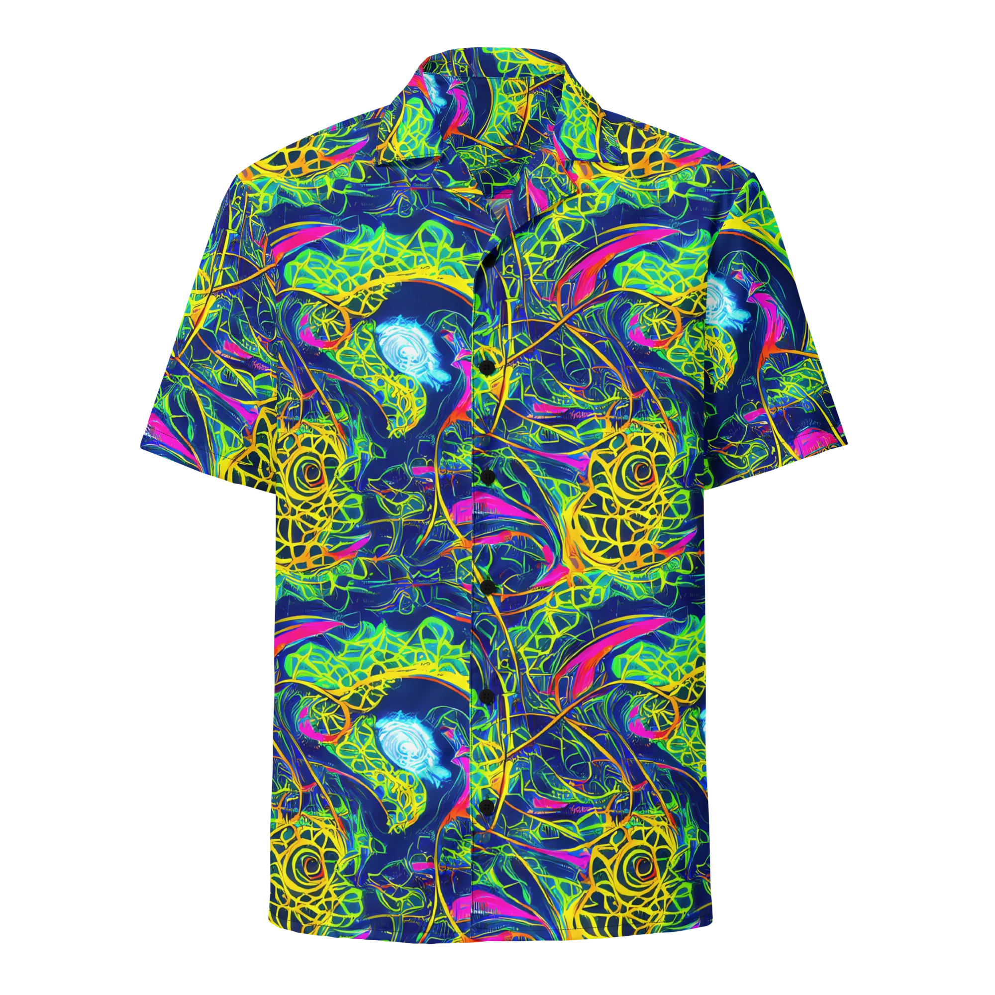 Psychedelic Thicket on Button Shirt — Front