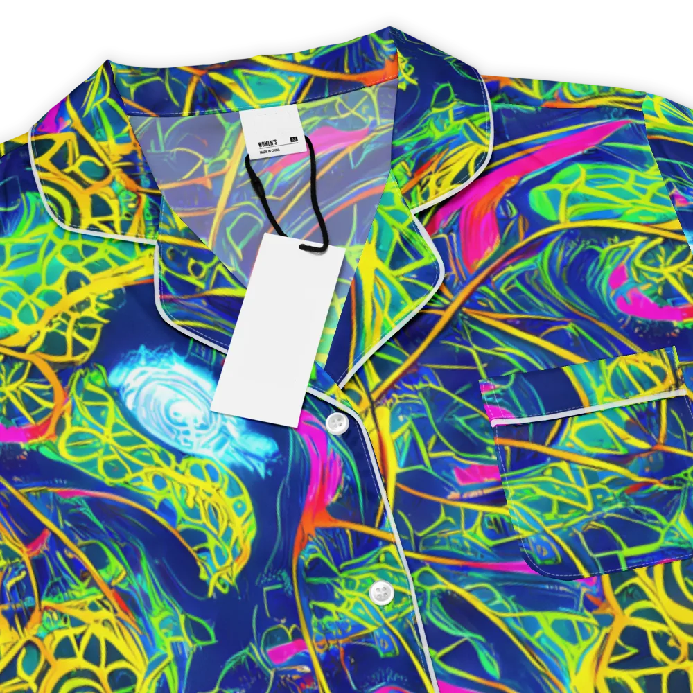 Psychedelic Thicket on Women's Short Sleeve Pajama Top — Product details