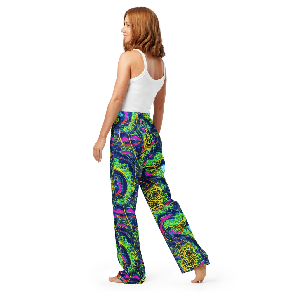 Psychedelic Thicket on Women's Pajama Pants — Back