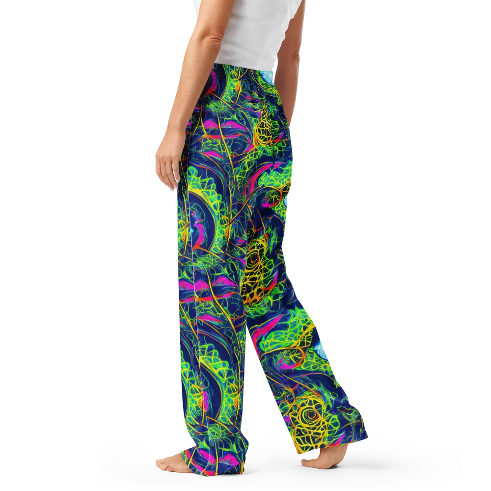 Psychedelic Thicket on Women's Pajama Pants — Left