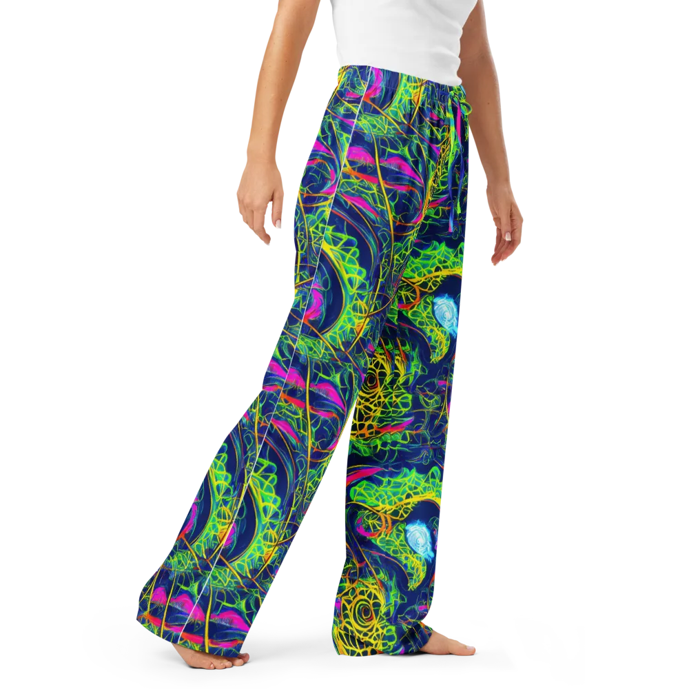 Psychedelic Thicket on Women's Pajama Pants — Right Front
