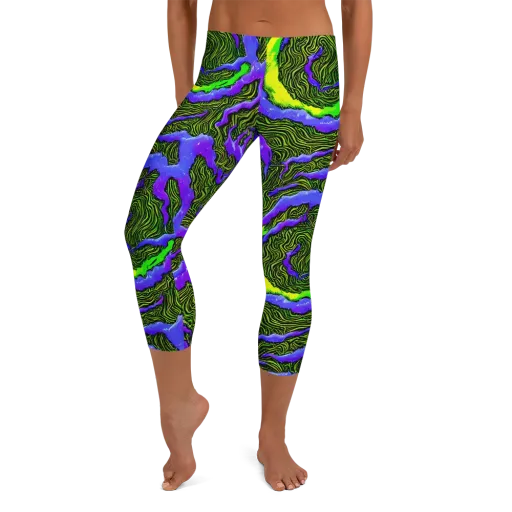 Ultraviolet Wild on a Capri Leggings
