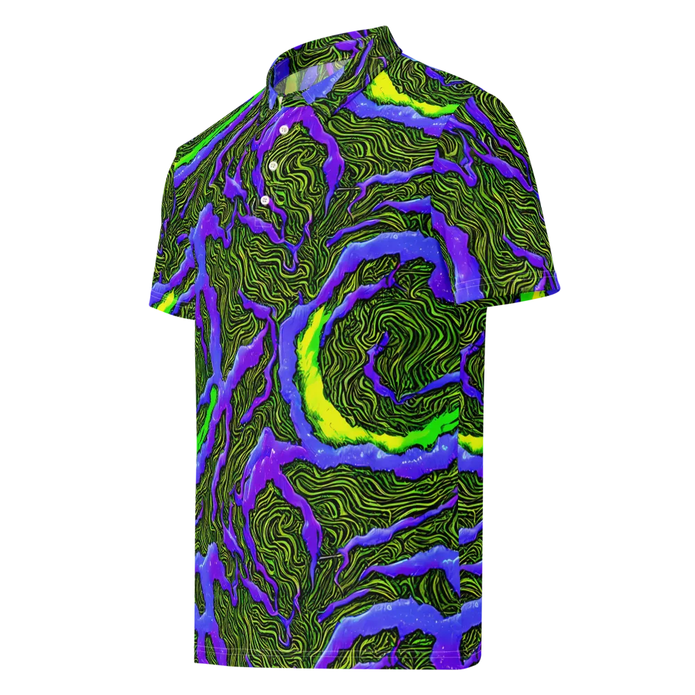 Ultraviolet Wild on Men's Slim Fit Polo Shirt — Left Front