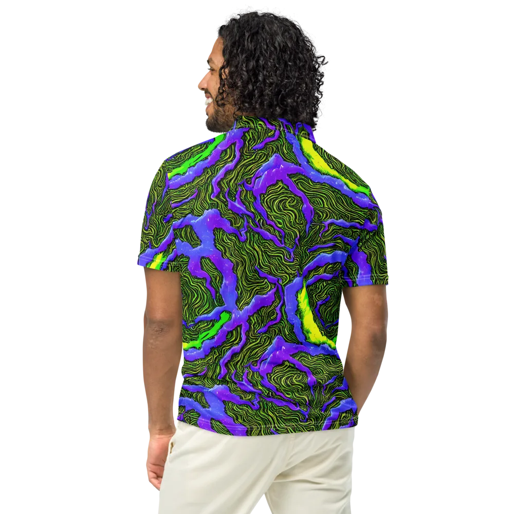 Ultraviolet Wild on Men's Slim Fit Polo Shirt — Back