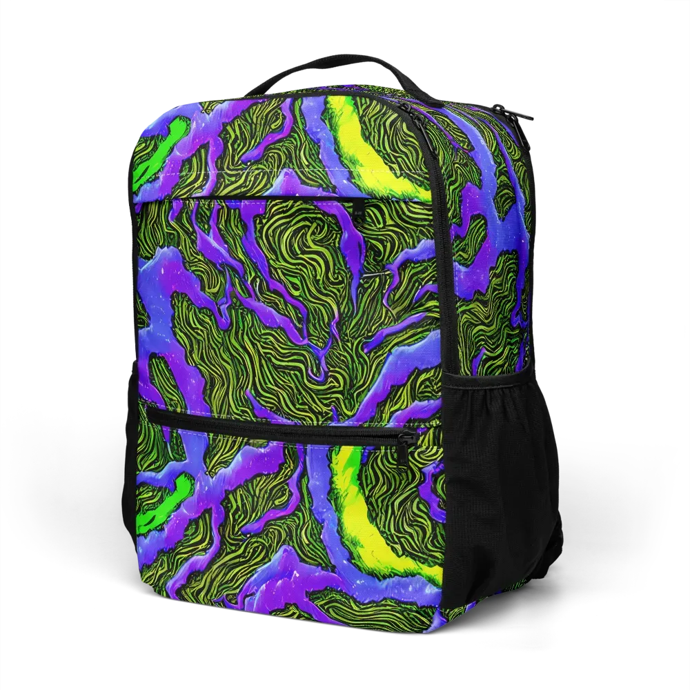 Ultraviolet Wild on Utility Backpack — Left Front