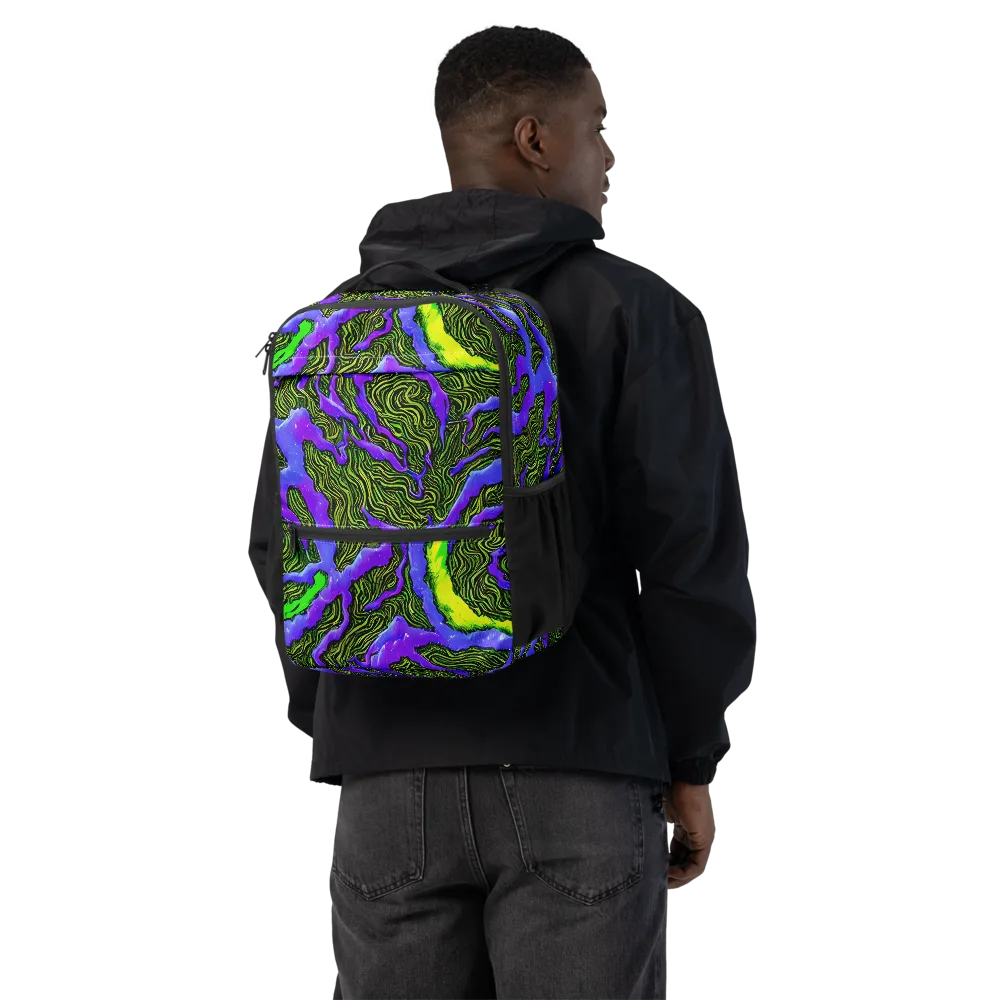 Ultraviolet Wild on Utility Backpack — Back