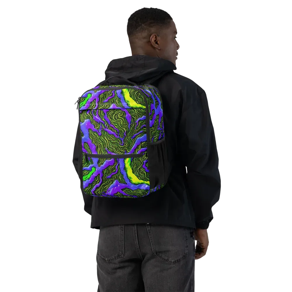 Ultraviolet Wild on Utility Backpack — Back
