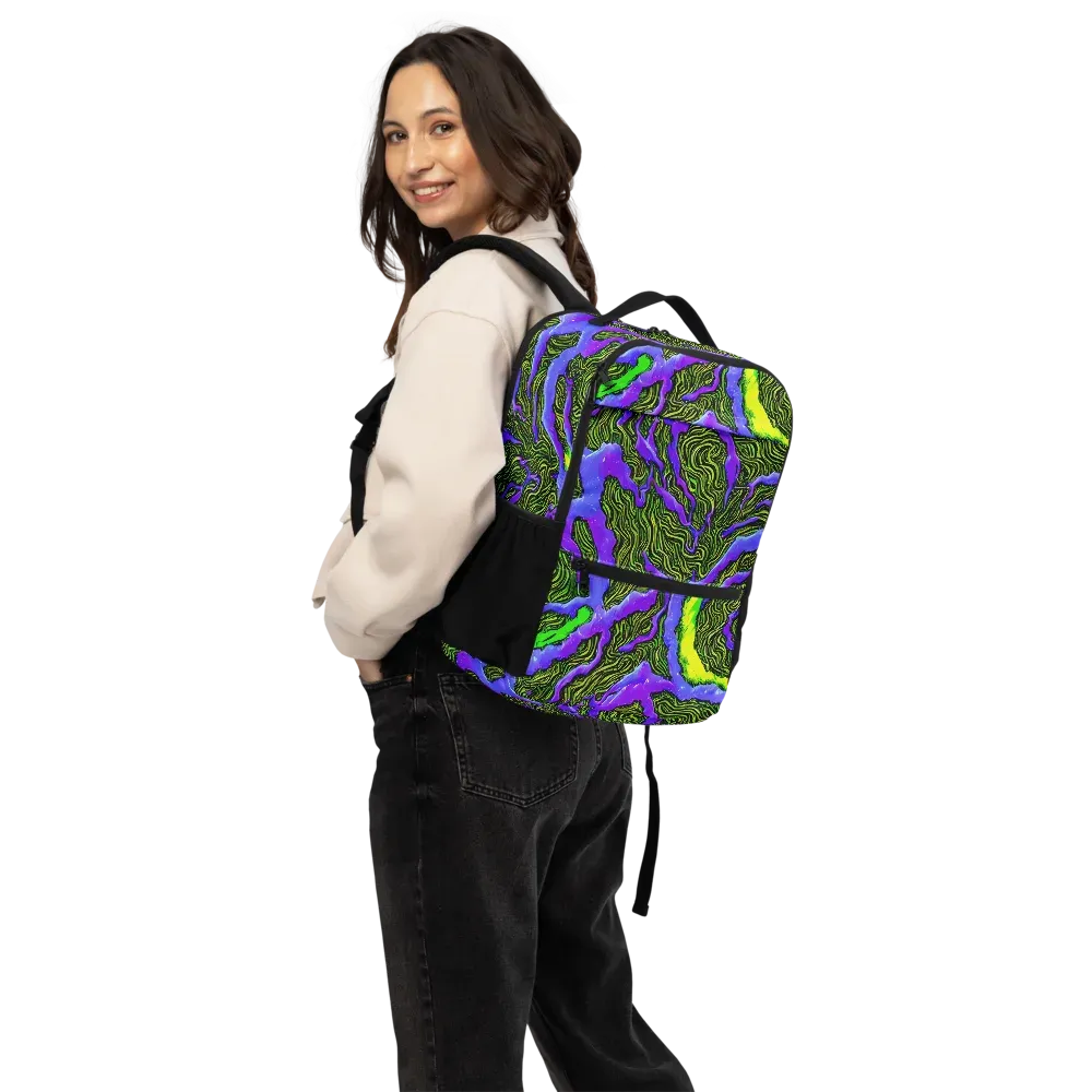 Ultraviolet Wild on Utility Backpack — Back