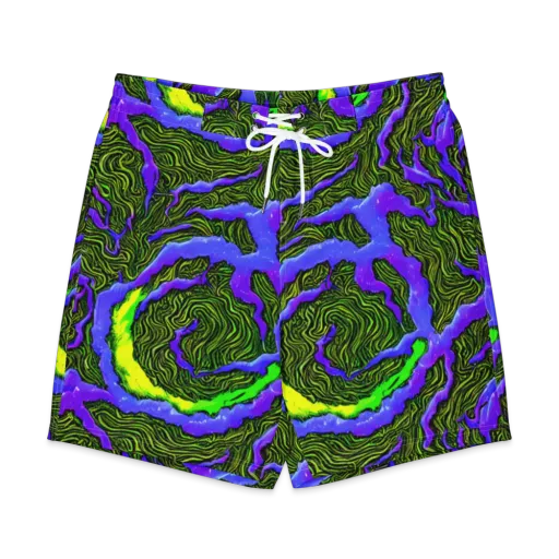 Ultraviolet Wild on a Men's Board Shorts