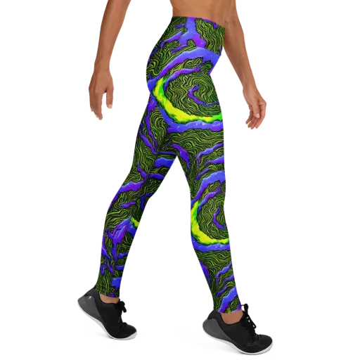 Ultraviolet Wild on a Yoga Leggings