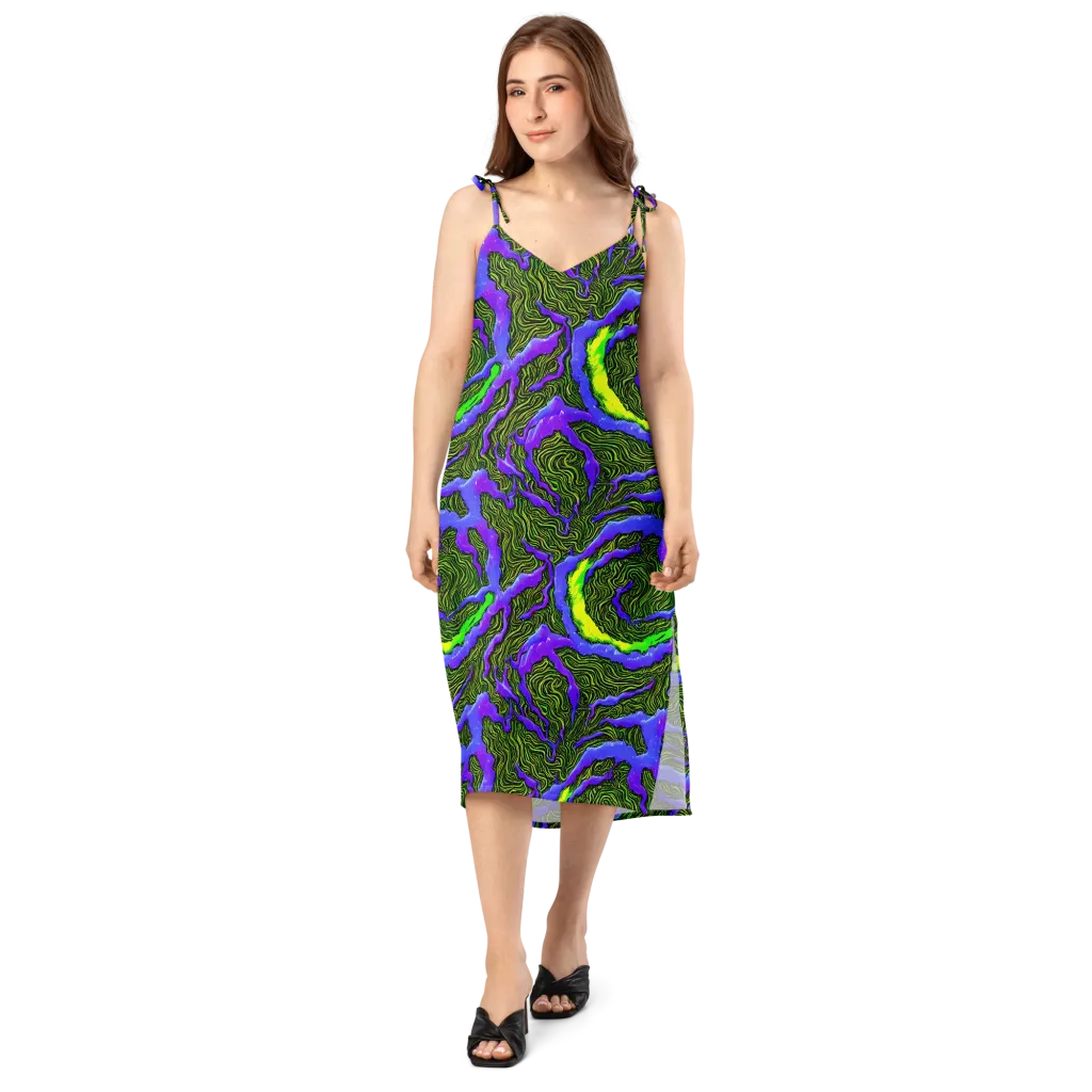 Ultraviolet Wild on Slip Dress — Front