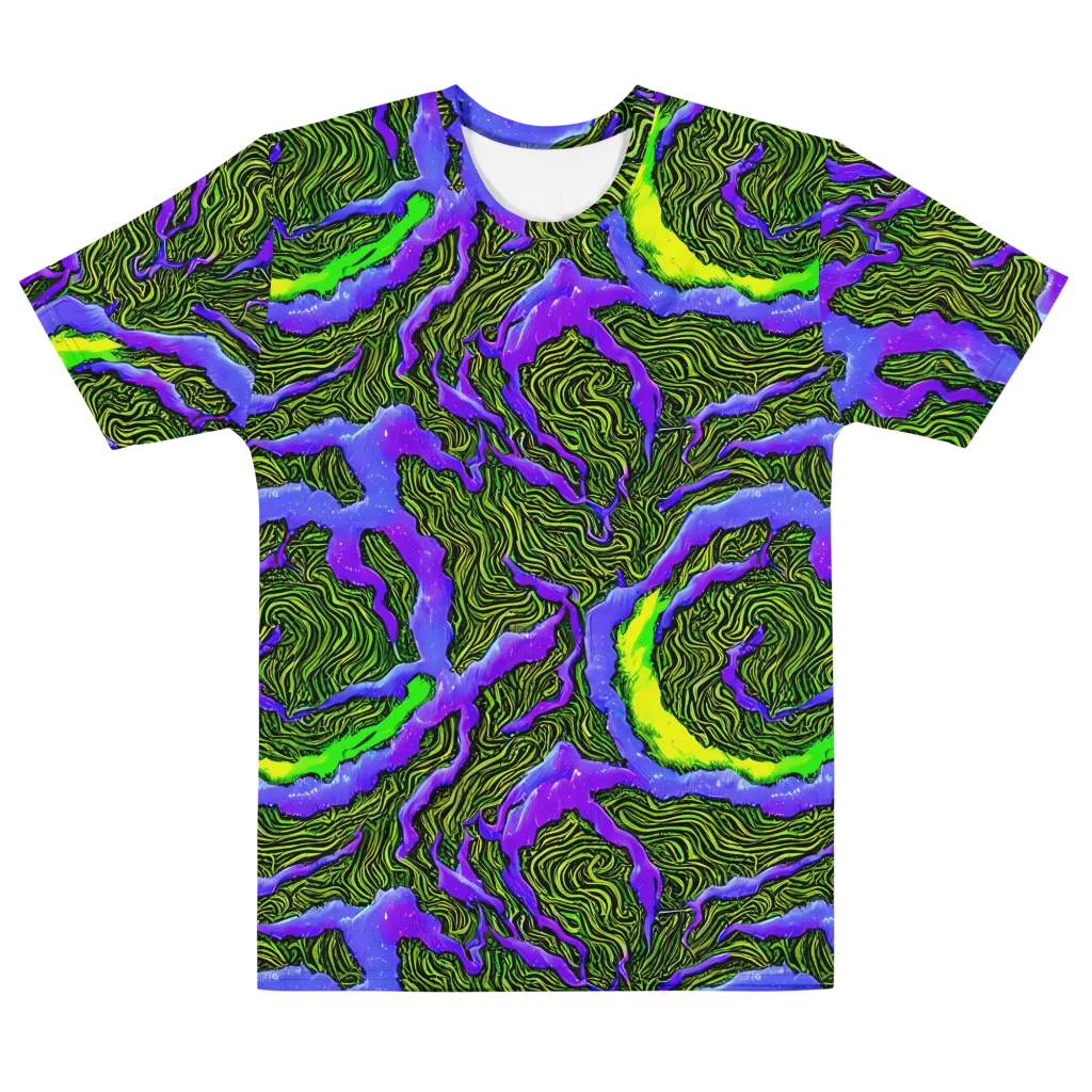 Ultraviolet Wild on Men's Cotton Crew Neck T-Shirt — Front