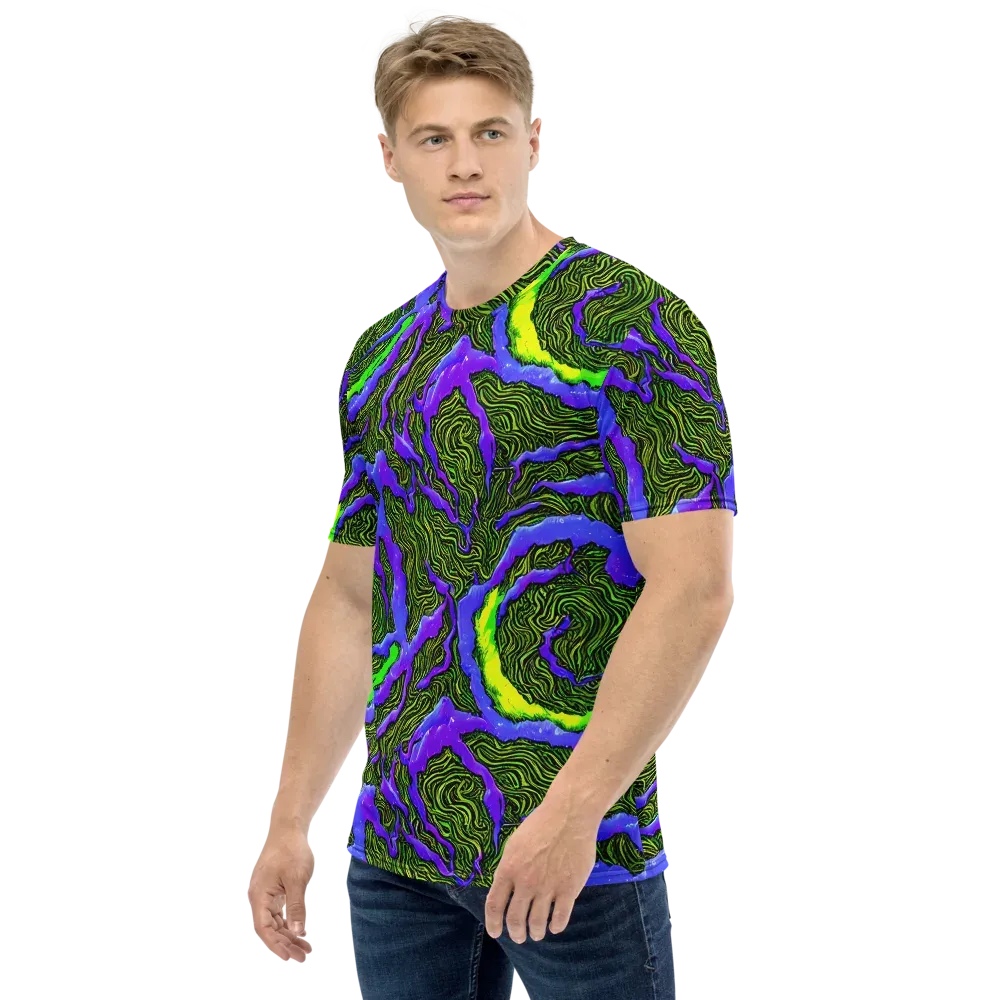 Ultraviolet Wild on Men's Crew Neck T-Shirt — Left