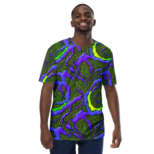 Ultraviolet Wild on a Men's Crew Neck T-Shirt