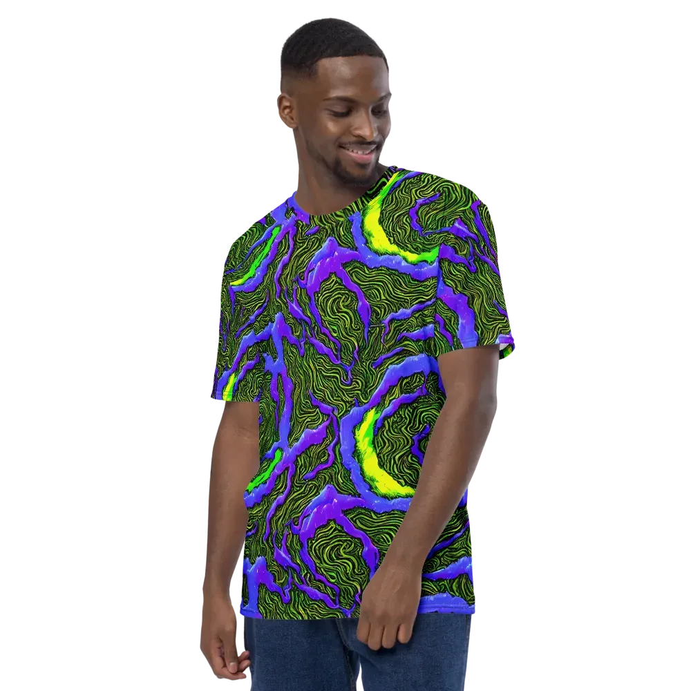 Ultraviolet Wild on Men's Crew Neck T-Shirt — Left