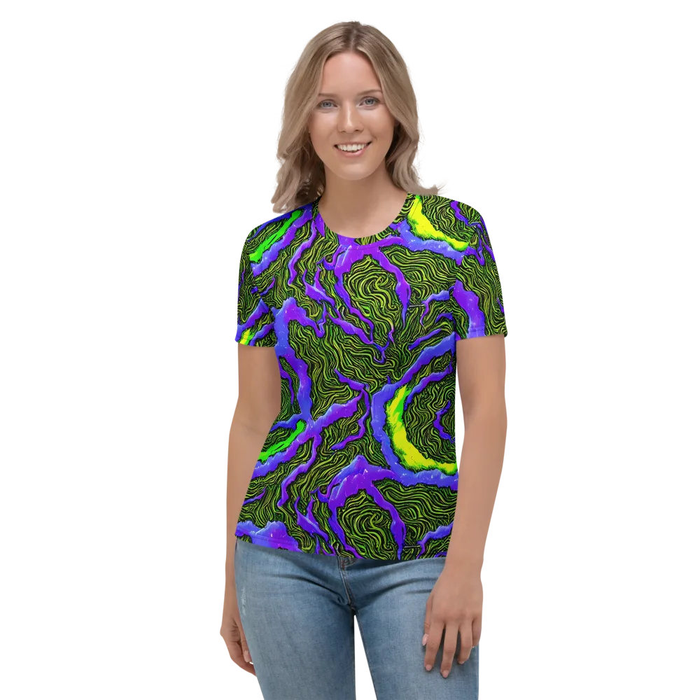 Ultraviolet Wild on Women's Crew Neck T-Shirt — Front