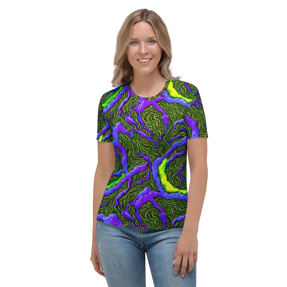 Ultraviolet Wild on Women's Crew Neck T-Shirt — Front