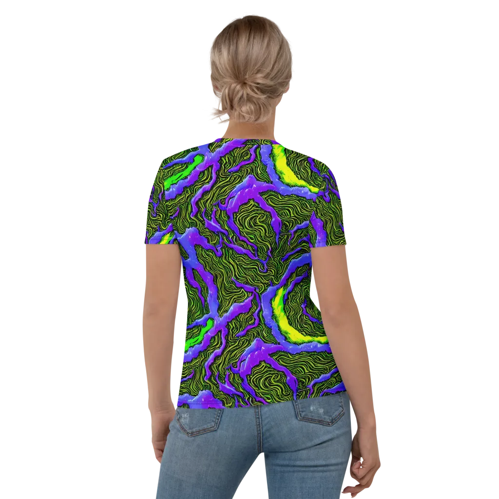 Ultraviolet Wild on Women's Crew Neck T-Shirt — Back