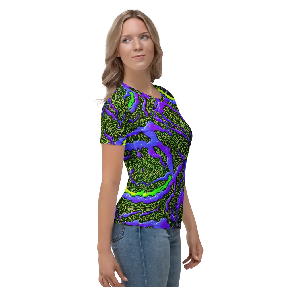 Ultraviolet Wild on Women's Crew Neck T-Shirt — Right