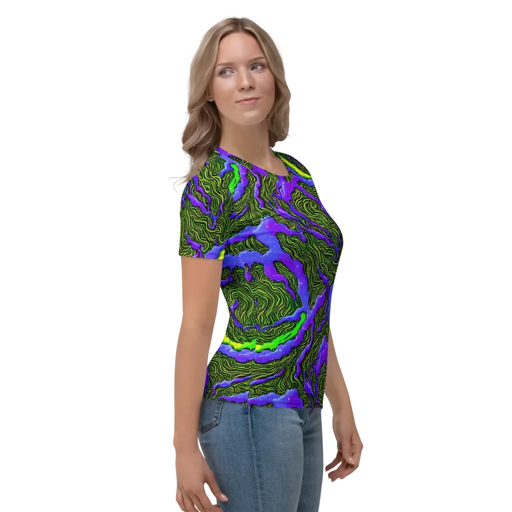 Ultraviolet Wild on Women's Crew Neck T-Shirt — Right