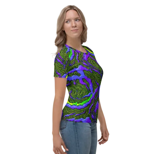 Ultraviolet Wild on a Women's Crew Neck T-Shirt
