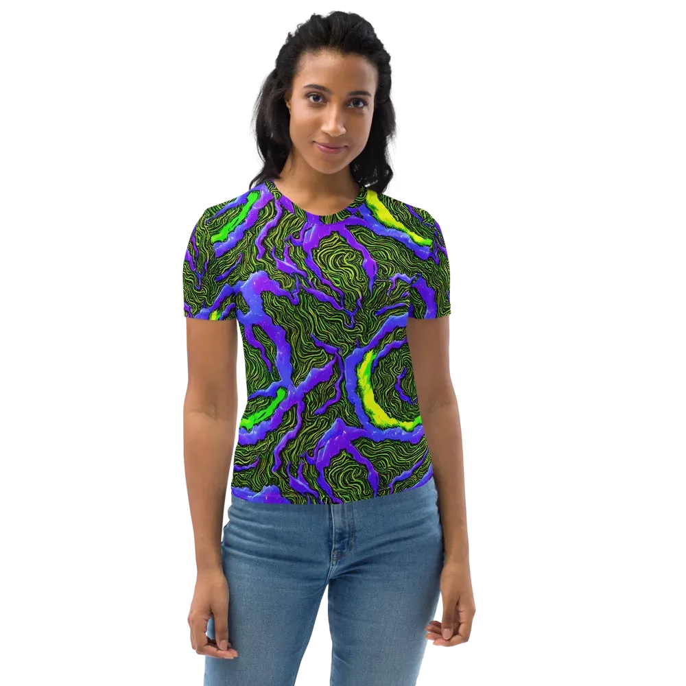 Ultraviolet Wild on Women's Crew Neck T-Shirt — Front