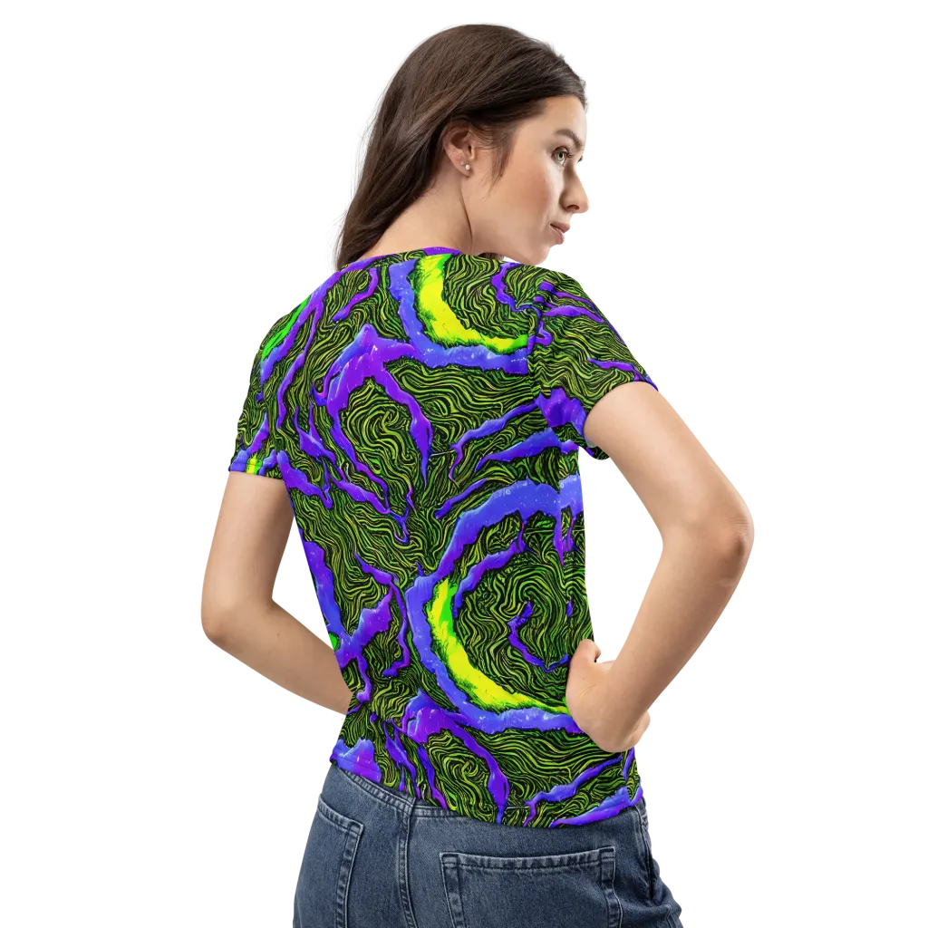 Ultraviolet Wild on Women's Crew Neck T-Shirt — Back