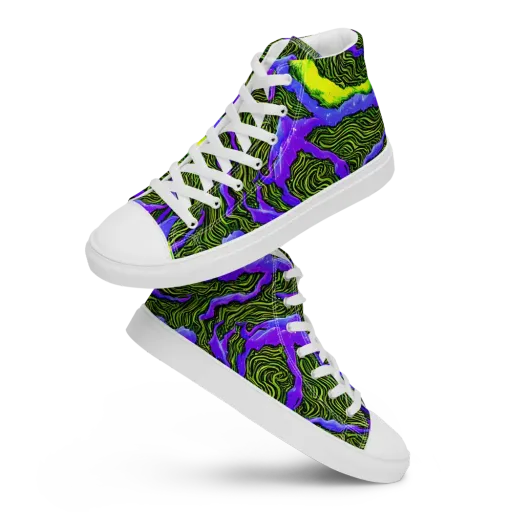 Ultraviolet Wild on a Women's High Top Canvas Shoes