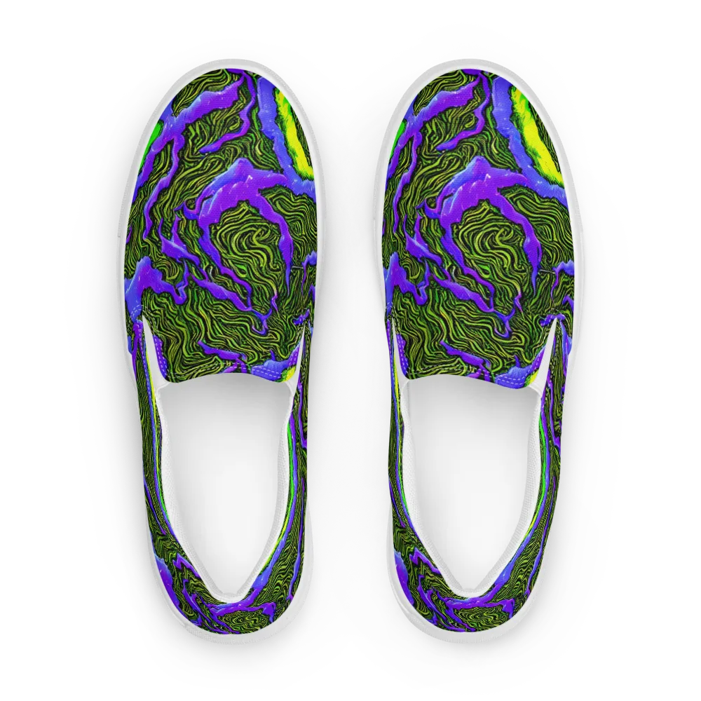 Ultraviolet Wild on Men's Slip-On Canvas Shoes — Front