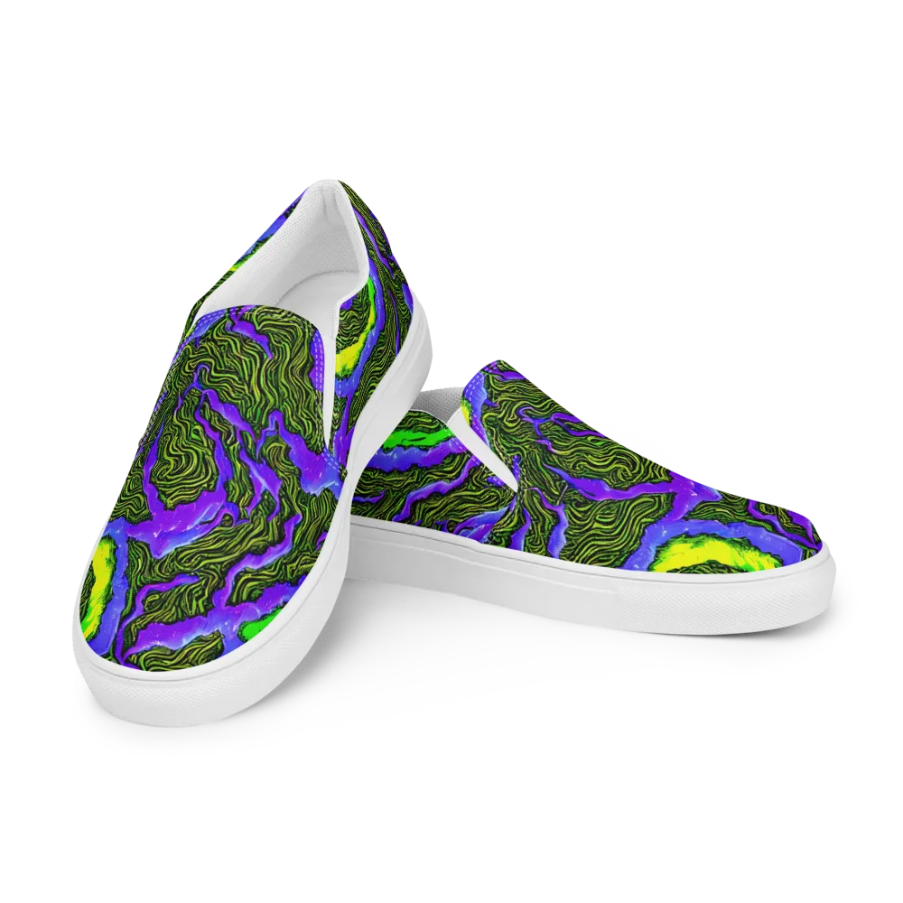Ultraviolet Wild on Men's Slip-On Canvas Shoes — Left Front