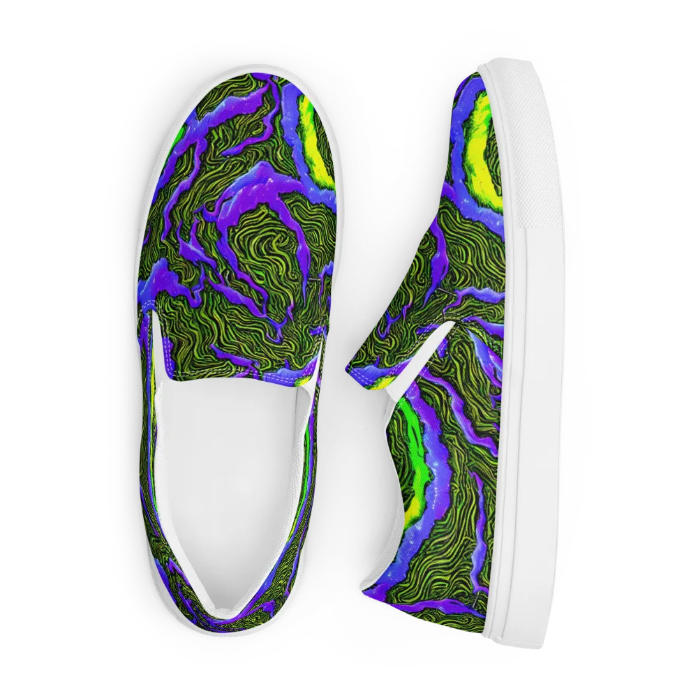Ultraviolet Wild on Men's Slip-On Canvas Shoes — Front