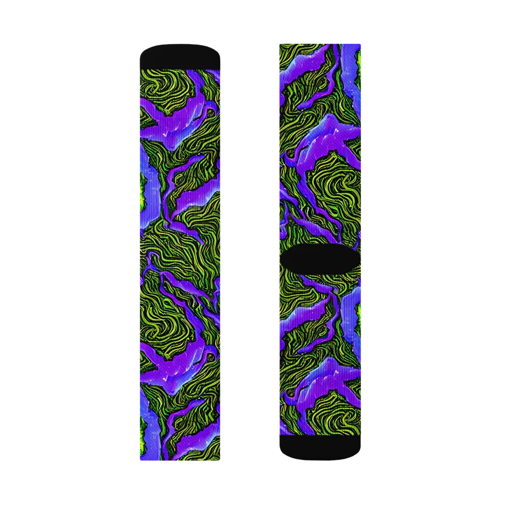 Ultraviolet Wild on Socks — Left Sock