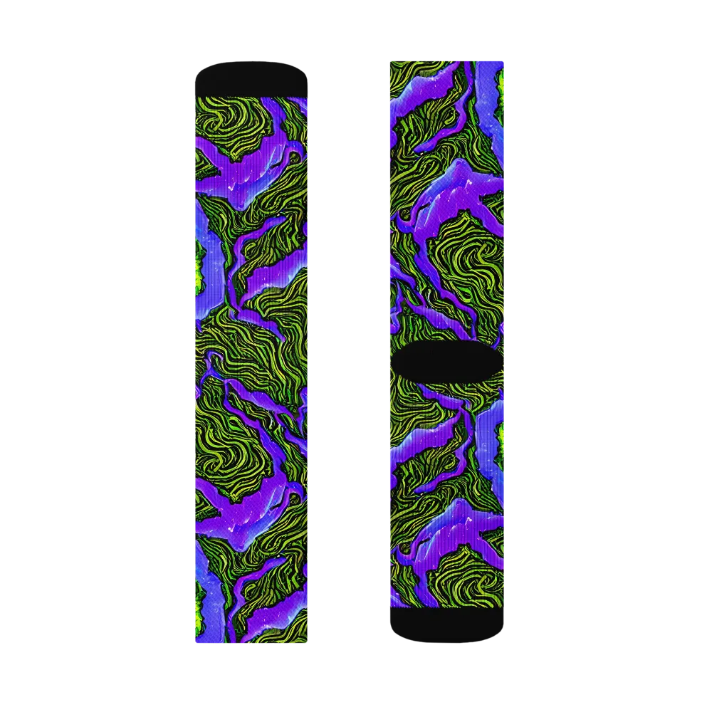 Ultraviolet Wild on Socks — Right Sock