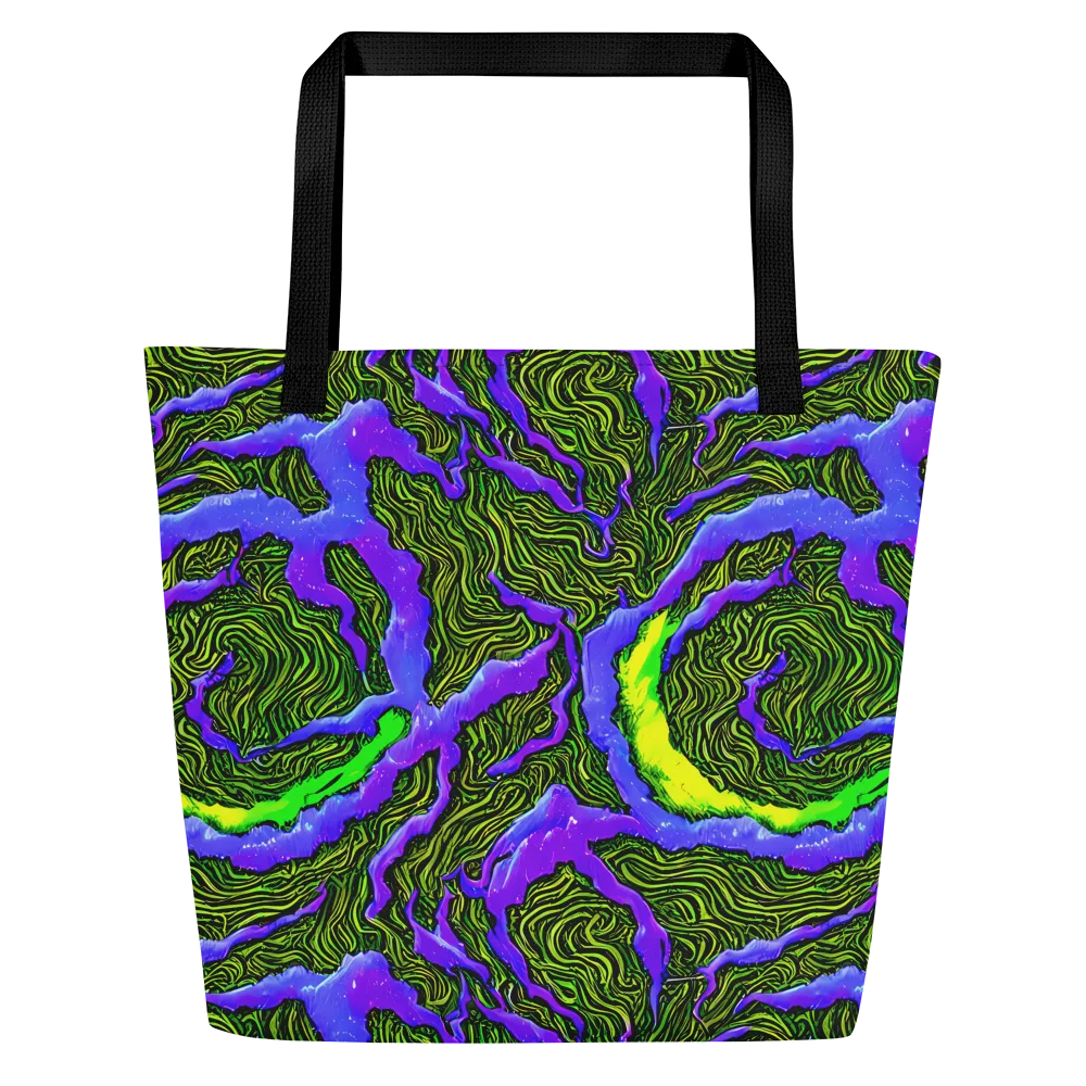 Ultraviolet Wild on Large Tote Bag W/ Pocket — Front