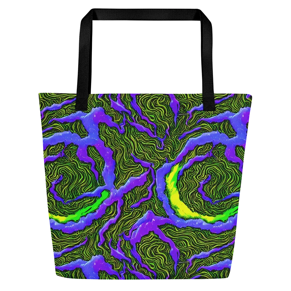 Ultraviolet Wild on Large Tote Bag W/ Pocket — Front