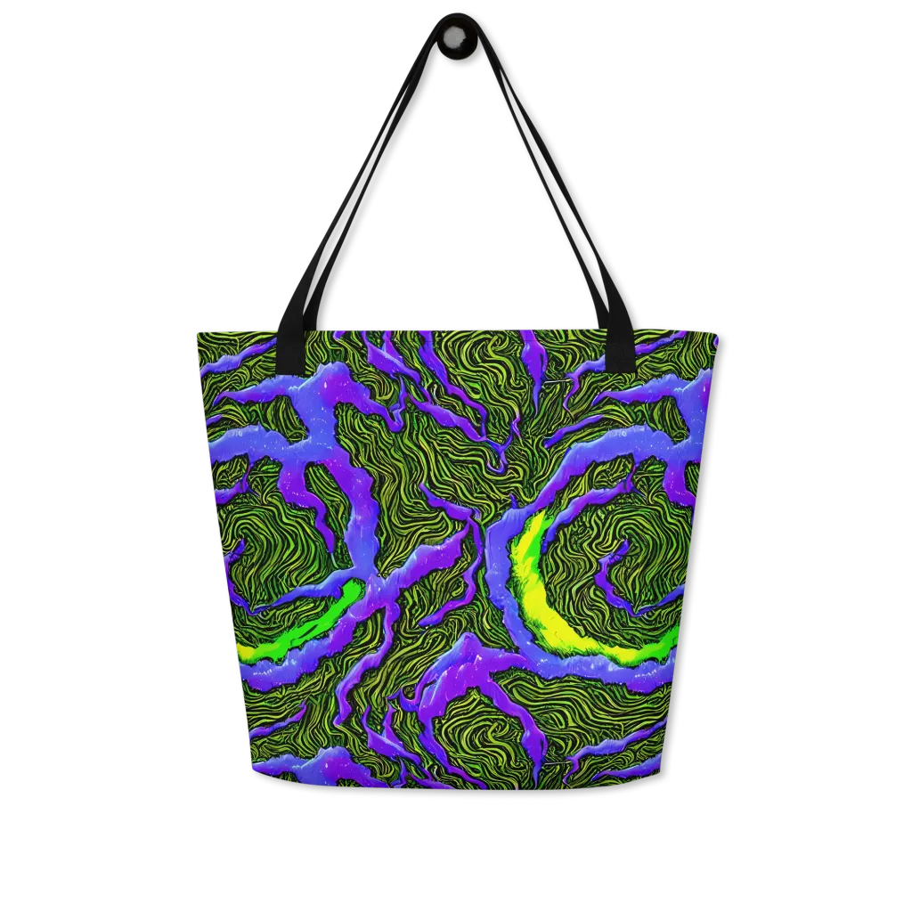 Ultraviolet Wild on Large Tote Bag W/ Pocket — Front