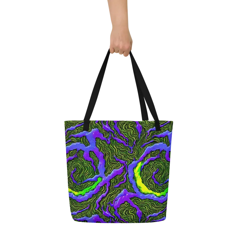 Ultraviolet Wild on Large Tote Bag W/ Pocket — Front