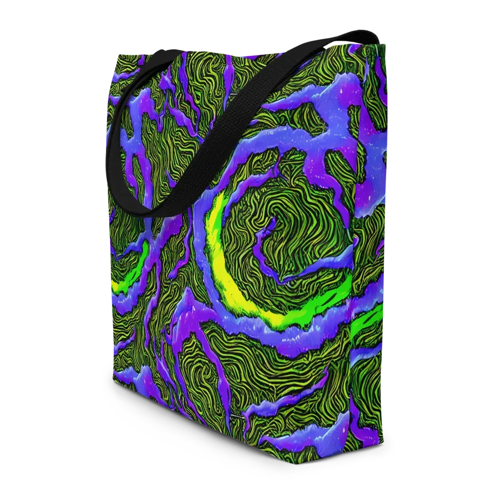 Ultraviolet Wild on Large Tote Bag W/ Pocket — Front