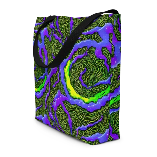 Ultraviolet Wild on a Large Tote Bag W/ Pocket