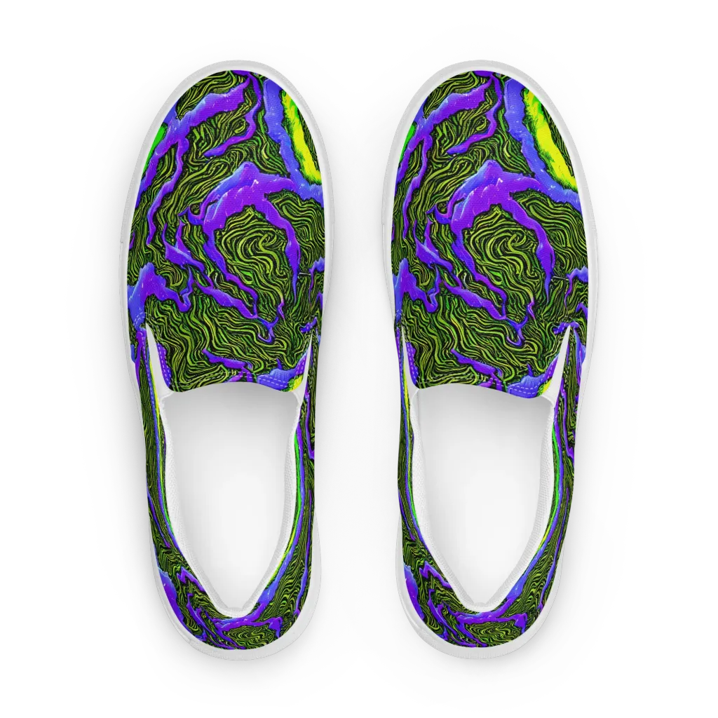 Ultraviolet Wild on Women's Slip-On Canvas Shoes — Front