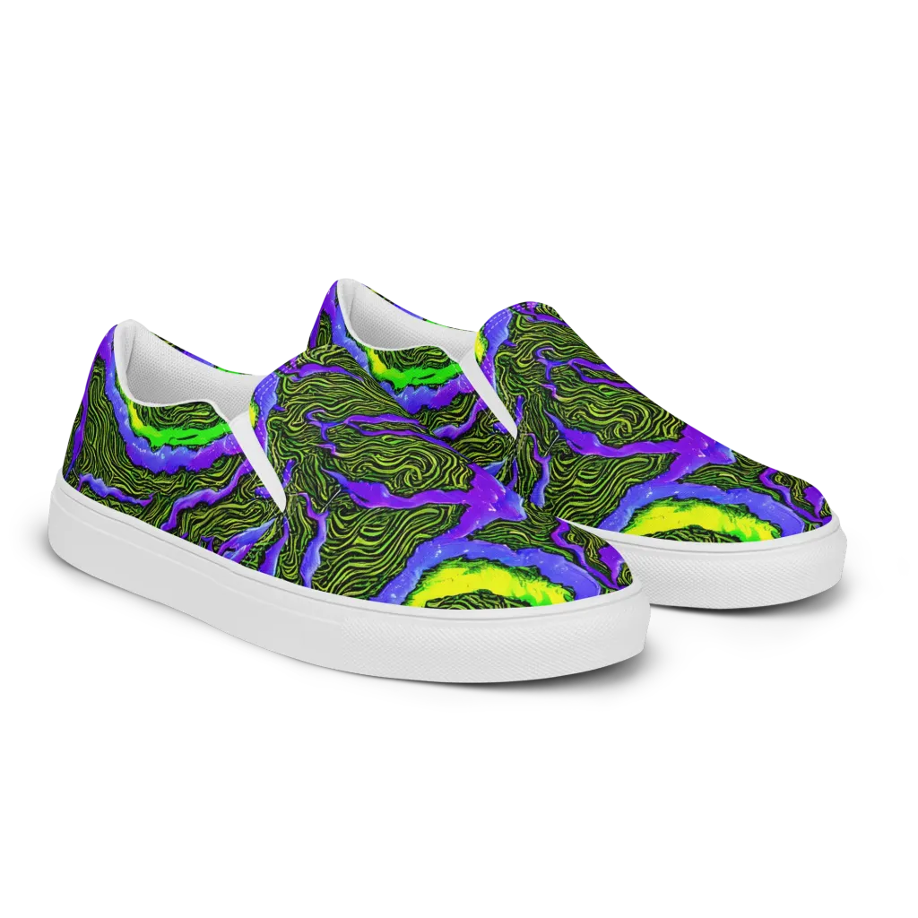 Ultraviolet Wild on Women's Slip-On Canvas Shoes — Right Front