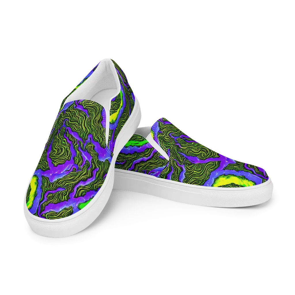 Ultraviolet Wild on Women's Slip-On Canvas Shoes — Left Front